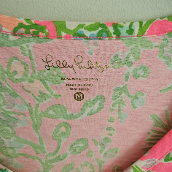 Lilly Pulitzer Pink And Green Pima Cotton Dress - Picture 6 of 6